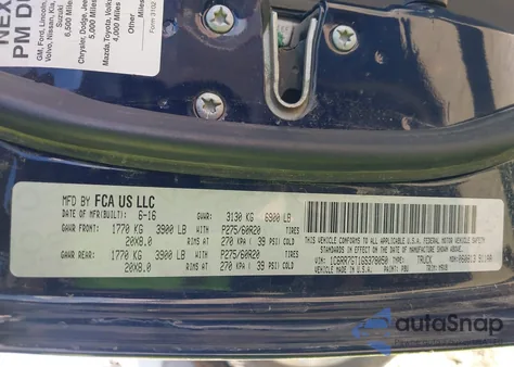 2016 Ram 1500 Big Horn из США, поврежденный, VIN 1C6RR7GT1GS378050